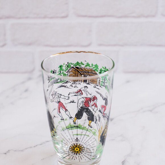 Vintage Libbey Treasure Island Glass – Gold Rim (Used Condition) - Picture 4 of 5